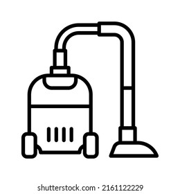 Vacuum cleaner icon. Domestic dust sucker. Vector illustration isolated on white background.