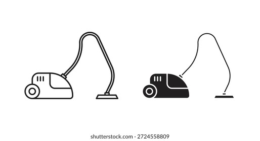 Icono de aspiradora en estilo doodle y stroke.