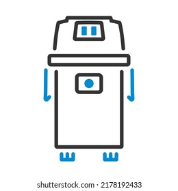 Vacuum Cleaner Icon. Editable Bold Outline With Color Fill Design. Vector Illustration.