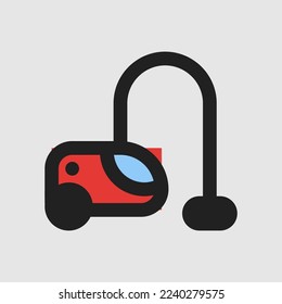 Vacuum cleaner icon in filled line style about furniture, use for website mobile app presentation