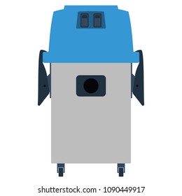 Vacuum cleaner icon. Flat color design. Vector illustration.