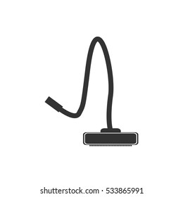 Vacuum Cleaner icon flat. Illustration isolated on white background. Vector grey sign symbol
