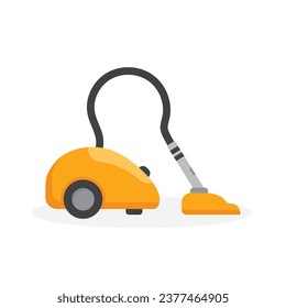 Vacuum cleaner icon in flat style. Equipment for house cleaning vector illustration on isolated background. Clean machine sign business concept.