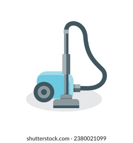Vacuum cleaner icon in flat style. Equipment for house cleaning vector illustration on isolated background. Clean machine sign business concept.