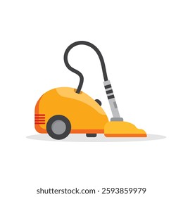 Vacuum cleaner icon in flat style. Equipment for house cleaning vector illustration on isolated background. Clean machine sign business concept.