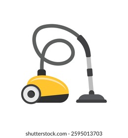 Vacuum cleaner icon in flat style. Equipment for house cleaning vector illustration on isolated background. Clean machine sign business concept.