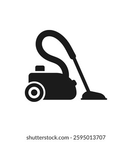 Vacuum cleaner icon in flat style. Equipment for house cleaning vector illustration on isolated background. Clean machine sign business concept.