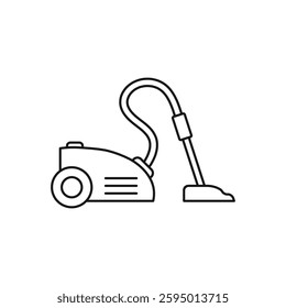 Vacuum cleaner icon in flat style. Equipment for house cleaning vector illustration on isolated background. Clean machine sign business concept.