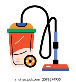 Vacuum cleaner icon in flat style 

