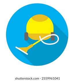 vacuum cleaner icon. Flat vector related icon with long shadow for web and mobile applications