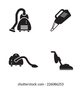 Vacuum cleaner icon in four variations