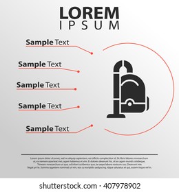 vacuum cleaner icon. infographics template
