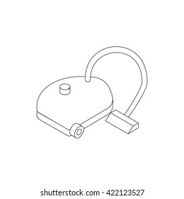 vacuum cleaner icon, isometric 3d style