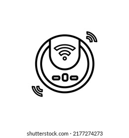 Vakuum-Cleaner-Symbol im Linienstil