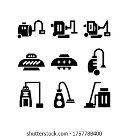 icono de aspiradora o logotipo símbolo de signo aislado ilustración vectorial - Colección de iconos vectoriales de estilo negro de alta calidad
