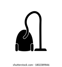 Vacuum cleaner icon, logo isolated on white background