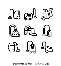 icono de aspiradora o logotipo símbolo de signo aislado ilustración vectorial - Colección de iconos vectoriales de estilo negro de alta calidad
