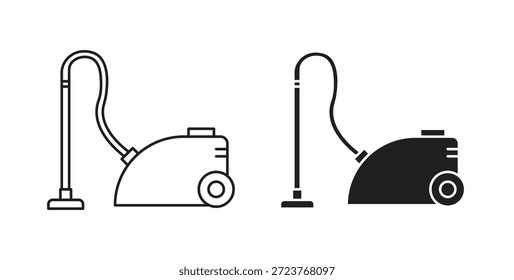 Vacuum cleaner icon for mobile app, editable designs