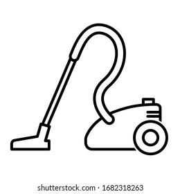 Vacuum cleaner icon in modern flat style design. Vector illustration.