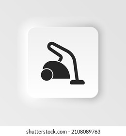 vacuum cleaner Icon neumorphic style neumorphic style vector icon, Vacuum icon