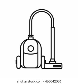 Vacuum cleaner icon in outline style isolated on white background