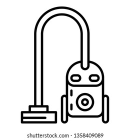 Vacuum cleaner icon. Outline vacuum cleaner vector icon for web design isolated on white background