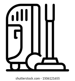 Vacuum cleaner icon. Outline vacuum cleaner vector icon for web design isolated on white background