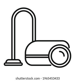 Icono del limpiador de vacío. Esquema Icono vectorial del filtro de vacío para el diseño web aislado en fondo blanco