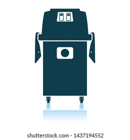 Vacuum Cleaner Icon. Shadow Reflection Design. Vector Illustration.