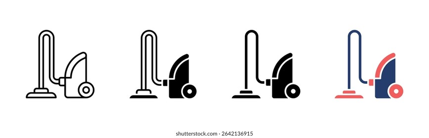 Vacuum Cleaner icon sheet multiple style collection