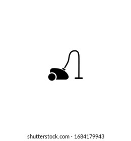 vacuum cleaner icon. simple, flat, black.