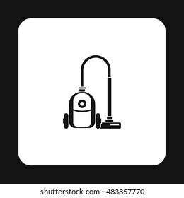 Vacuum cleaner icon in simple style isolated on white background. Home appliances symbol vector illustration