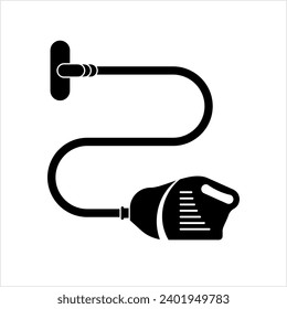 Vacuum Cleaner Icon, Suction And Blower Vector Art Illustration