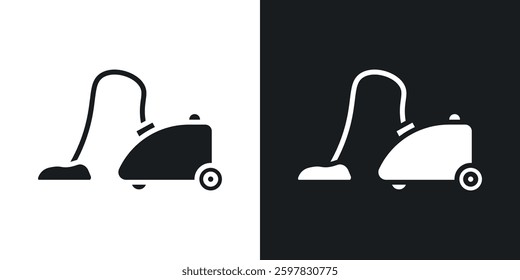 Vacuum cleaner icon symbol collection on white background.