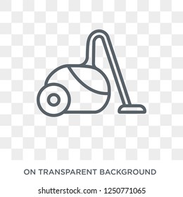 Vacuum cleaner icon. Trendy flat vector Vacuum cleaner icon on transparent background from Electronic devices collection. High quality filled Vacuum cleaner symbol use for web and mobile