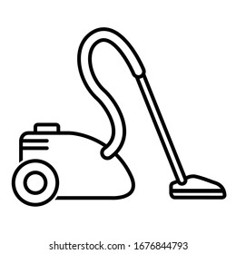 Vacuum cleaner icon in trendy flat style design. Vector illustration.