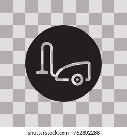 Vacuum cleaner icon in trendy isolated on grey background.Vector illustration.