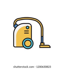 vacuum  cleaner icon vector. electric appliances filled outline style