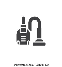 Vacuum cleaner icon vector, filled flat sign, solid pictogram isolated on white. Symbol, logo illustration.