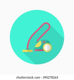 Vacuum cleaner icon , Vector flat long shadow design.