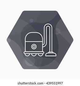 Vacuum cleaner icon , Vector flat long shadow design.