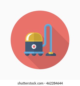Vacuum cleaner icon , Vector flat long shadow design.