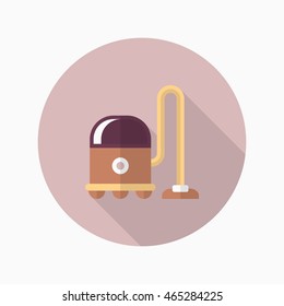 Vacuum cleaner icon , Vector flat long shadow design.