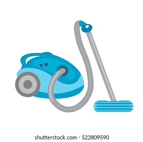 Vacuum cleaner icon vector flat style. Vacuum cleaner isolated on white background. Vector illustration