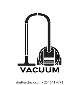 Diseño de logotipo de Ilustración vectorial de icono de aspiradora