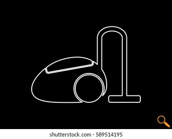 vacuum cleaner, icon, vector illustration eps10