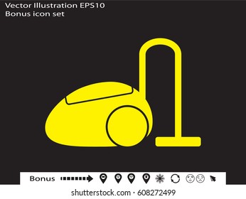 vacuum cleaner, icon, vector illustration eps10