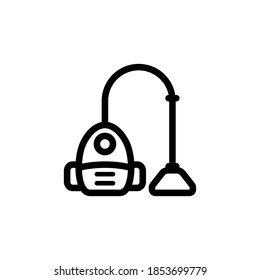 Vacuum cleaner icon, vector, line art design editable stroke