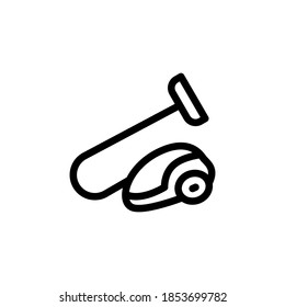 Vacuum cleaner icon, vector, line art design editable stroke