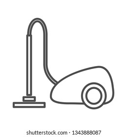 vacuum cleaner icon. vector outline illustration on white background